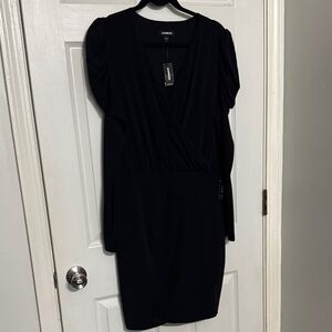 Express Black Long Sleeve Dress